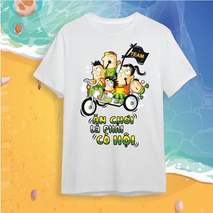 Áo du lịch Slogan Ăn chơi là phải có hội