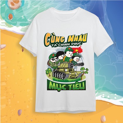 Áo du lịch Slogan Cùng nhau ta chinh phục mục tiêu