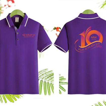 Áo đồng phục họp lớp màu tím