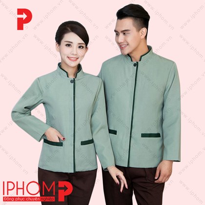 Đồng phục buồng phòng khách sạn màu xanh nhạt – BP00