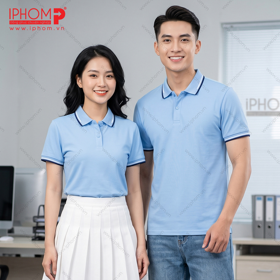 Áo Polo Đồng Phục Công Ty Màu Xanh Biển PLXB02