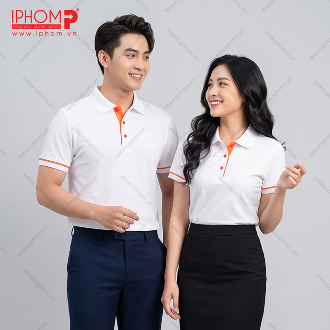 Áo Thun Polo Đồng Phục Công Ty Màu Trắng - PLT01