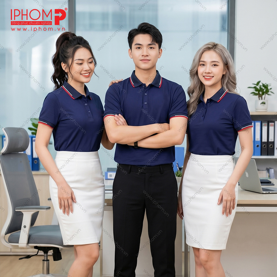 Áo Polo Đồng Phục Công Ty Màu Xanh Đen