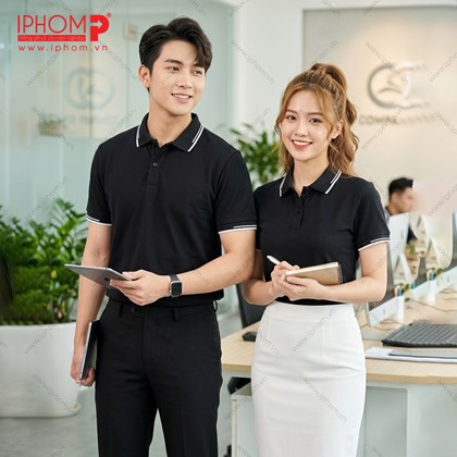 Áo Polo Đồng Phục Công Ty Màu Đen PLD01