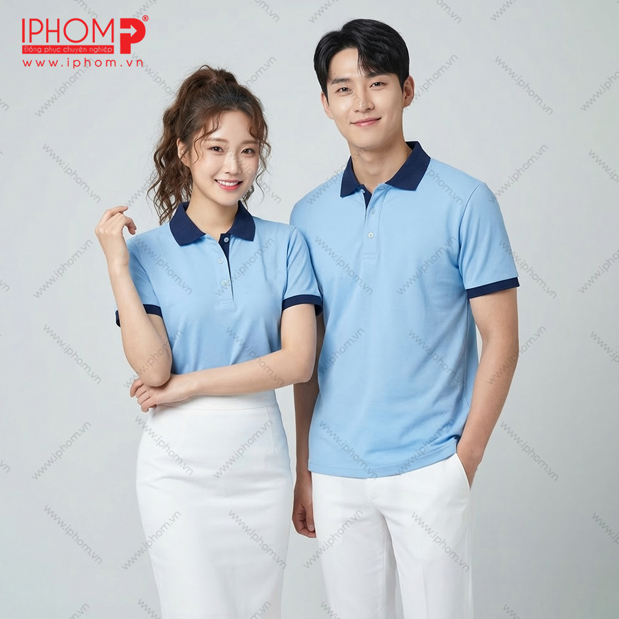 Áo Polo Đồng Phục Doanh Nghiệp Màu Xanh Biển PLXB01