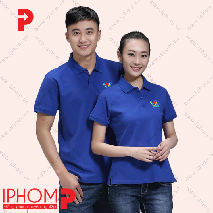 Áo thun quảng cáo màu xanh dương bền đẹp, giá rẻ nhất Hà Nội