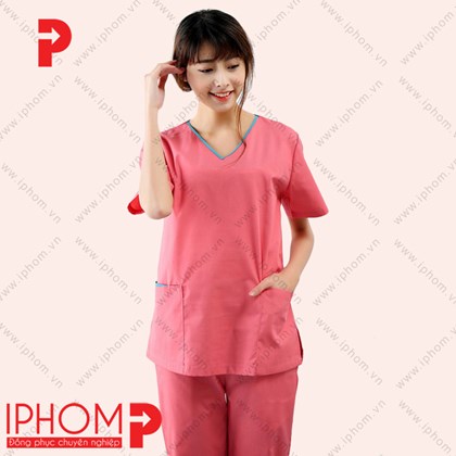 Đồng phục bệnh nhân màu hồng