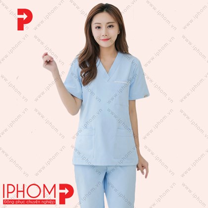 Đồng phục bệnh nhân màu xanh nhạt