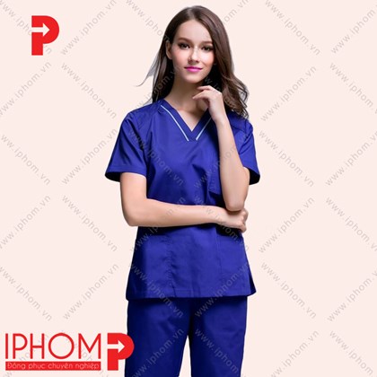 Đồng phục điều dưỡng thẩm mỹ viện màu tím