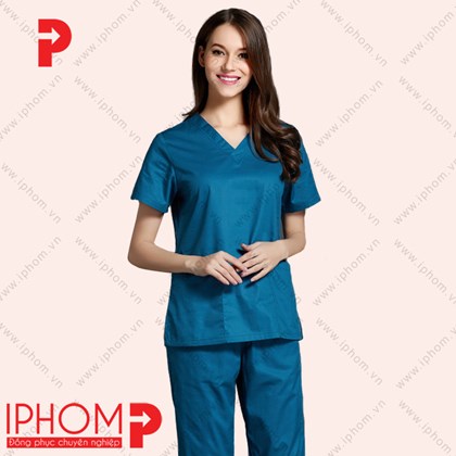 Đồng phục điều dưỡng màu xanh cổ vịt