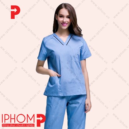 Đồng phục điều dưỡng màu xanh nhạt