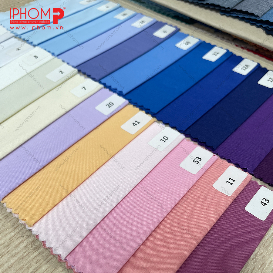 Bảng vải may sơmi đồng phục công sở nam nữ