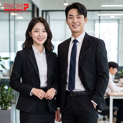 Vest Đồng Phục Công Sở Nam Nữ Màu Đen