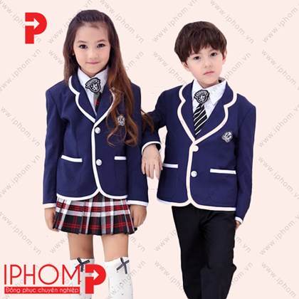 Đồng phục học sinh cấp 1 áo vest mùa đông