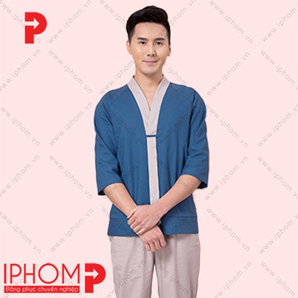 Đồng phục spa nam màu xanh navy