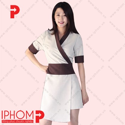 Đồng phục spa váy kimono cách tân